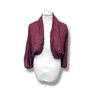 Berkshire Infinity Loop Scarf, Maroon with Silver Thread Weave, OSFM